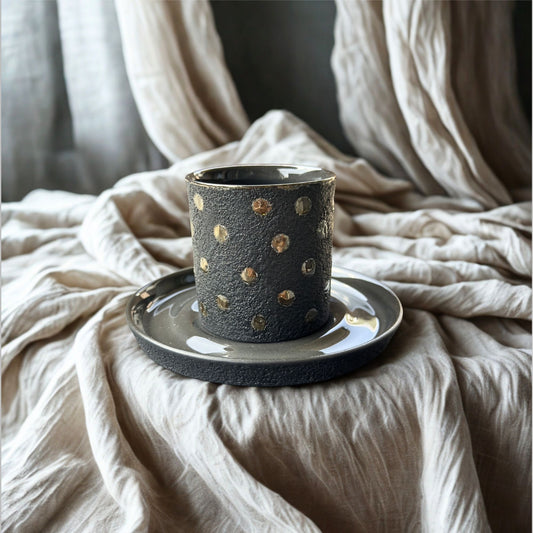 Dot Cup (schwarz/silber) - Small