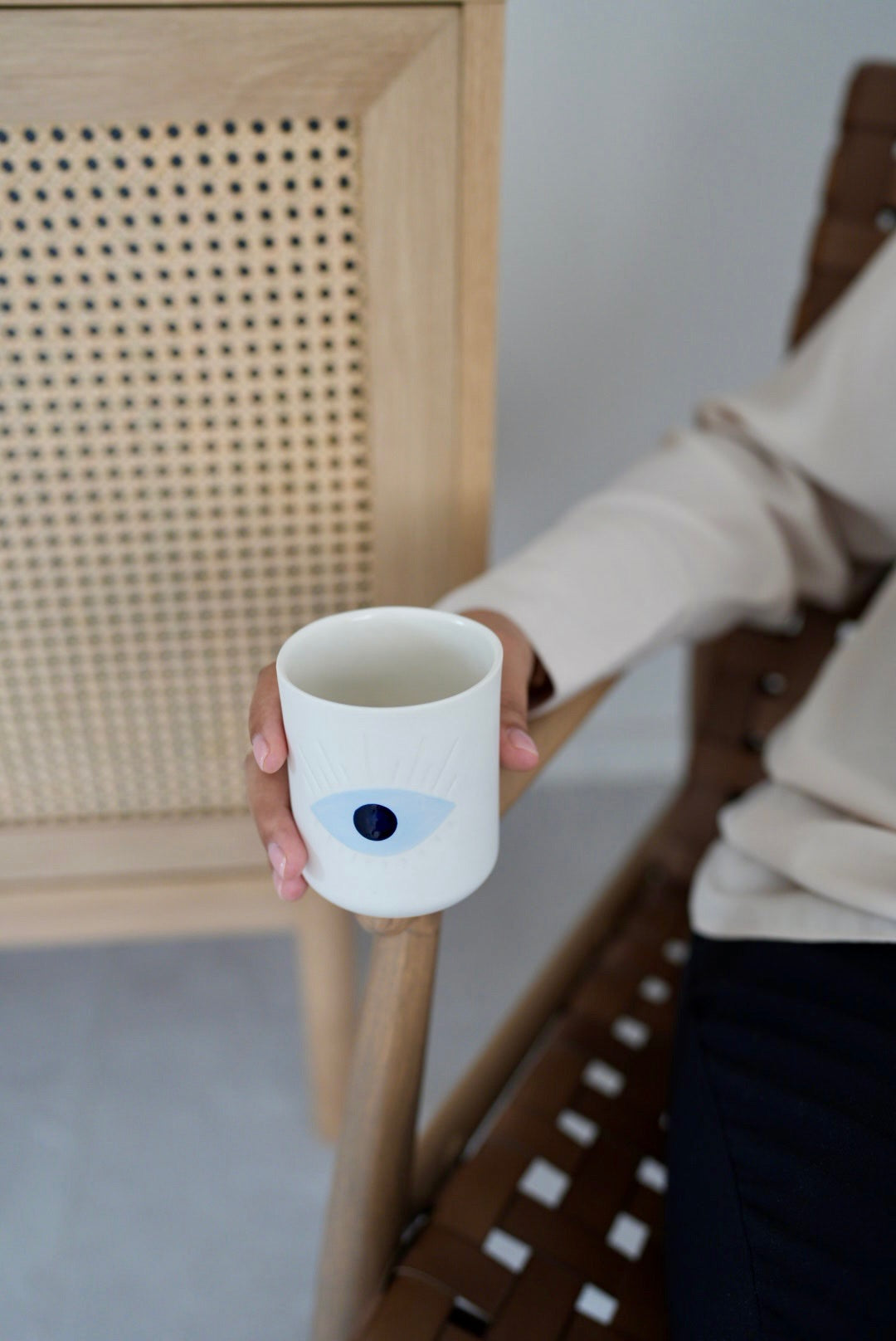 Evil Eye Cup (weiss) - Large